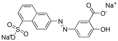 2-羟基-5-[(5-硫-2-萘基)偶氮]-苯甲酸钠结构式