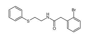 2-(2-bromophenyl)-N-(2-(phenylthio)ethyl)acetamide结构式