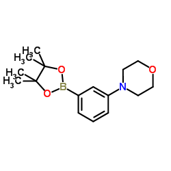 3-码啉苯硼酸四甲基二酯结构式