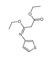 ethyl 3-ethoxy-3-thiophen-3-yliminopropanoate结构式