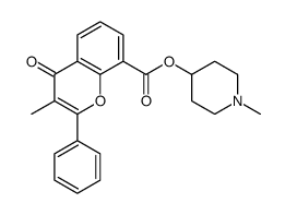 1-Methyl-4-piperidinyl 3-methyl-4-oxo-2-phenyl-4H-1-benzopyran-8-carbo xylate Structure