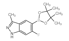 1H-6-氟-3-甲基-吲唑-5-硼酸频那醇酯结构式