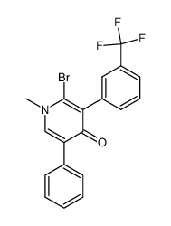 2-Bromo-1-methyl-5-phenyl-3-(3-trifluoromethyl-phenyl)-1H-pyridin-4-one Structure