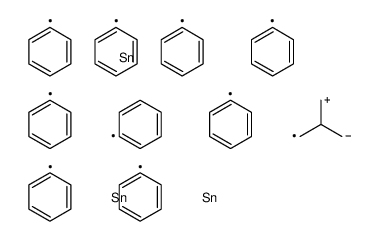 triphenyl-[3-triphenylstannyl-2-(triphenylstannylmethyl)propyl]stannane结构式