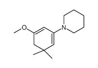 1-(5-methoxy-3,3-dimethylcyclohexa-1,5-dien-1-yl)piperidine结构式