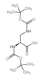 (S)-2,3-双((丁氧基羰基)氨基)丙酸结构式
