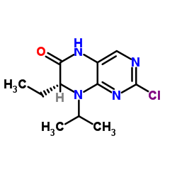 (7R)-2-氯-7-乙基-7,8-二氢-8-(1-甲基乙基)-6(5H)-蝶啶酮结构式