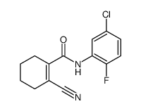 N-(5-chloro-2-fluorophenyl)-2-cyanocyclohexene-1-carboxamide Structure