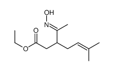 ethyl 3-(N-hydroxy-C-methylcarbonimidoyl)-6-methylhept-5-enoate结构式