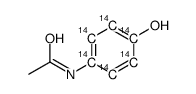 乙酰氨基苯-ring-UL-14C结构式