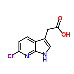 6-氯-1H-吡咯并[2,3-b]吡啶-3-羧酸结构式