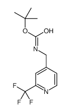 ((2-(三氟甲基)吡啶-4-基)甲基)氨基甲酸叔丁酯结构式