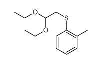 Benzene, 1-[(2,2-diethoxyethyl)thio]-2-methyl Structure
