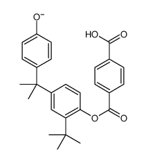 4-[2-tert-butyl-4-[2-(4-hydroxyphenyl)propan-2-yl]phenoxy]carbonylbenzoate结构式