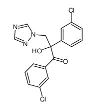 1,2-bis(3-chlorophenyl)-2-hydroxy-3-(1H-1,2,4-triazol-1-yl)propan-1-one Structure