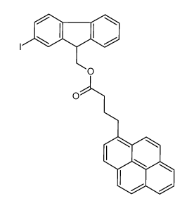 2-iodo-9H-fluoren-9-ylmethyl 4-pyren-1-ylbutanoate Structure