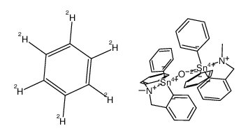 bis([2-(N,N-dimethylaminomethyl)phenyl]diphenyltin(IV))oxide benzene-d6 solvate Structure