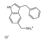 (3-benzyl-1H-indol-5-yl)methylazanium,chloride Structure