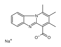 1,2,3-Trimethylpyrido[1,2-a]benzimidazole-4-carboxylic acid sodium salt结构式