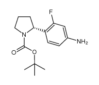 (R)-2-(4-amino-2-fluorophenyl)pyrrolidine-1-carboxylic acid tert-butyl ester Structure