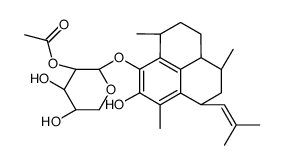 [(2S,3R,4S,5R)-2-[[(4R,6S,6aR,9S)-2-hydroxy-3,6,9-trimethyl-4-(2-methylprop-1-enyl)-5,6,6a,7,8,9-hexahydro-4H-phenalen-1-yl]oxy]-4,5-dihydroxyoxan-3-yl] acetate结构式