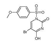 5-bromo-1-(4-methoxyphenyl)sulfonylpyrimidine-2,4-dione Structure