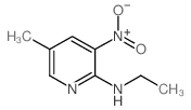 2-乙基氨基-5-甲基-3-硝基吡啶结构式