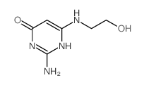 4(3H)-Pyrimidinone,2-amino-6-[(2-hydroxyethyl)amino]-结构式