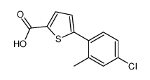 5-(4-氯-2-甲基苯基)噻吩-2-羧酸结构式