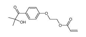 acrylic acid 2-[4-(2-hydroxy-2-methylpropionyl)phenoxy]ethyl ester结构式