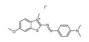 2-(4-dimethylamino-phenylazo)-6-methoxy-3-methyl-benzothiazolium, iodide Structure
