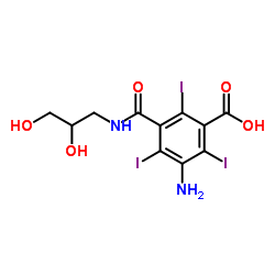 3-Amino-5-[[(2,3-dihydroxypropyl)amino]carbonyl]-2,4,6-triiodo-benzoic Acid Structure
