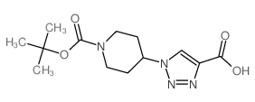 1-(1-(叔丁氧羰基)哌啶-4-基)-1H-1,2,3-三唑-4-羧酸结构式