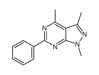 1,3,4-trimethyl-6-phenylpyrazolo[3,4-d]pyrimidine结构式