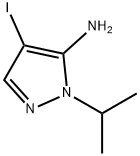 4-碘-1-(丙-2-基)-1H-吡唑-5-胺结构式