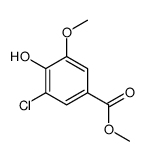 3-氯-4-羟基-5-甲氧基-苯甲酸甲酯结构式