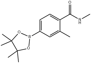 3-甲基-4-(甲基氨基甲酰基)苯硼酸频哪醇酯结构式