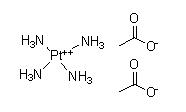 (SP-4-1)-四氨合铂二乙酸盐结构式