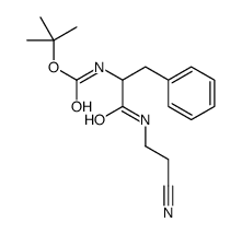 (S)-1-(2-氰基乙基氨基)-1-氧代-3-苯基丙烷-2-氨基甲酸叔丁酯结构式