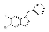 1-苄基-5-溴-6-氟苯并咪唑结构式