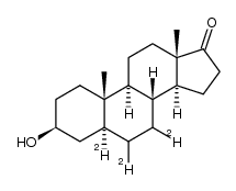 [5,6,7-(2)H3]-3β-hydroxy-5α-androstan-17-one结构式