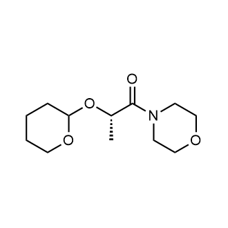 (2S)-1-(4-吗啉基)-2-[(四氢2H-吡喃-2-基)氧基]-1-丙酮结构式
