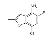 7-Chloro-5-fluoro-2-methyl-1-benzofuran-4-amine Structure