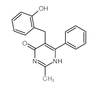 4(3H)-Pyrimidinone,5-[(2-hydroxyphenyl)methyl]-2-methyl-6-phenyl- Structure