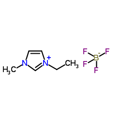 1-乙基-3-甲基咪唑四氟硼酸盐结构式