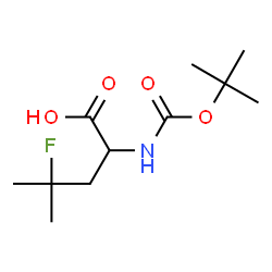 2-((叔丁氧基羰基)氨基)-4-氟-4-甲基戊酸结构式