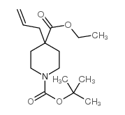 1-Boc-4-烯丙基-4-哌啶甲酸乙酯结构式