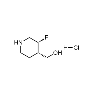 ((3R,4S)-3-氟哌啶-4-基)甲醇盐酸盐结构式