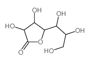 3,4-dihydroxy-5-(1,2,3-trihydroxypropyl)oxolan-2-one结构式