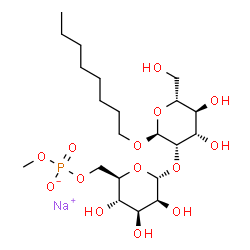 octyl 2-O-(mannopyranosyl-6-methylphosphate)mannopyranoside Structure